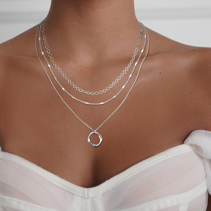 Moodear Multi-Layer Chain Necklace Set