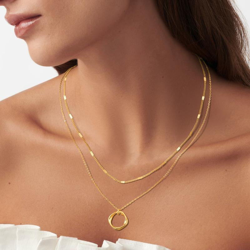 Moodear Multi-Layer Chain Necklace Set