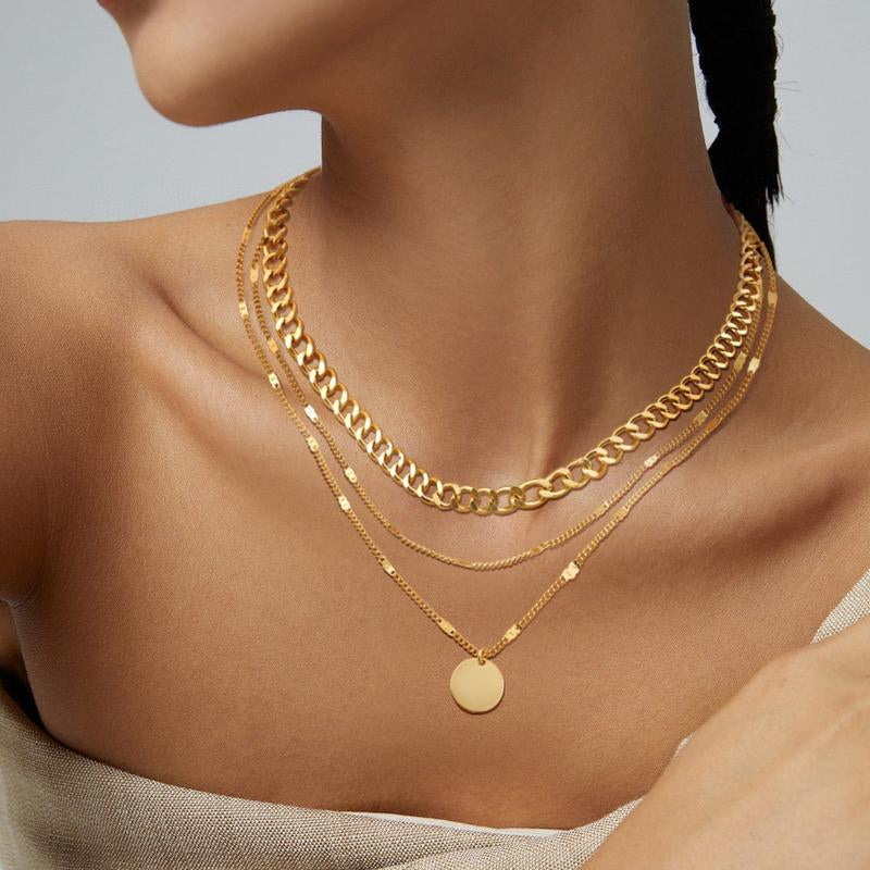 Moodear Multi-Layer Chain Necklace Set