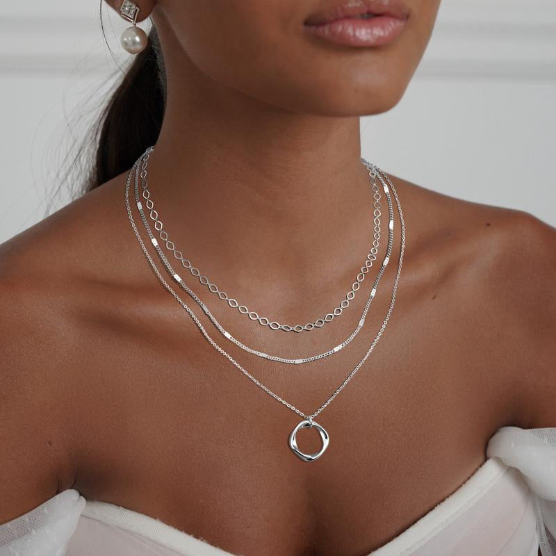 Moodear Multi-Layer Chain Necklace Set