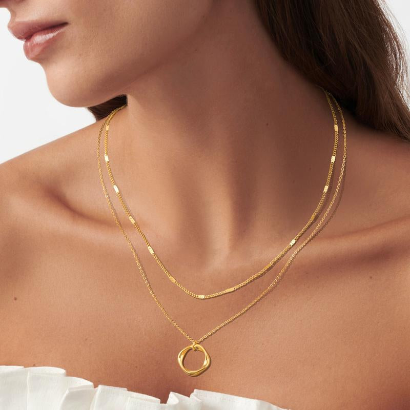 Moodear Multi-Layer Chain Necklace Set