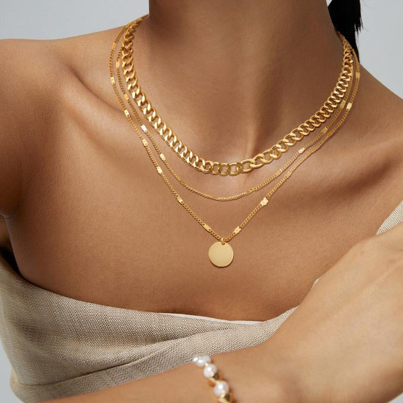 Moodear Multi-Layer Chain Necklace Set