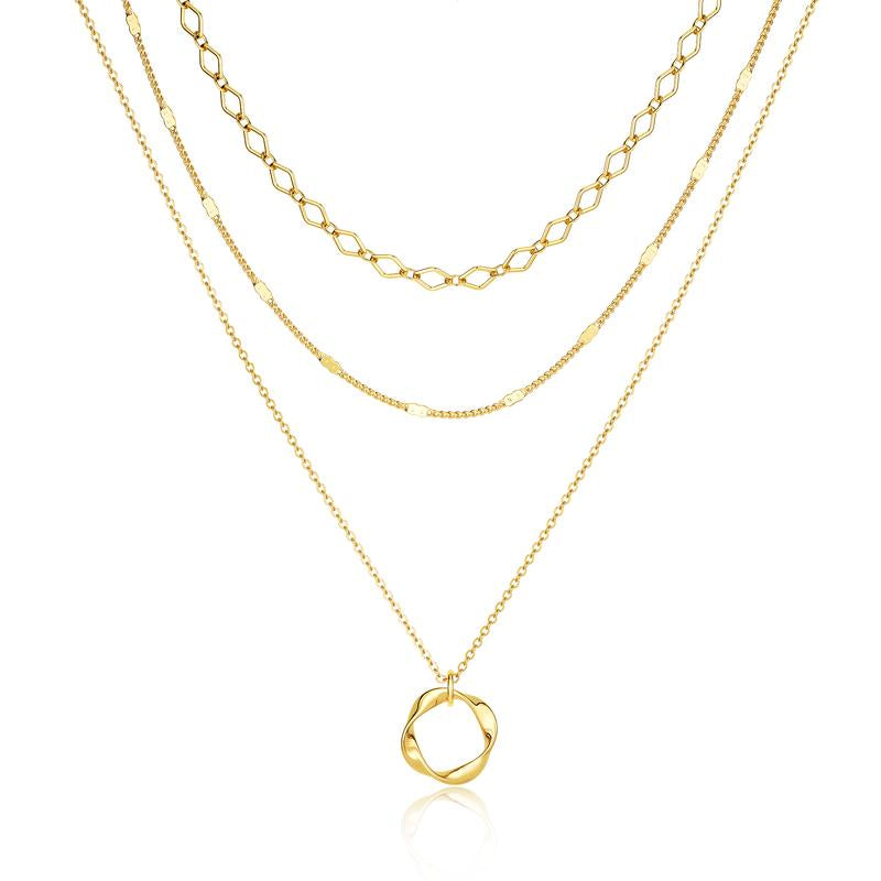 Moodear Multi-Layer Chain Necklace Set