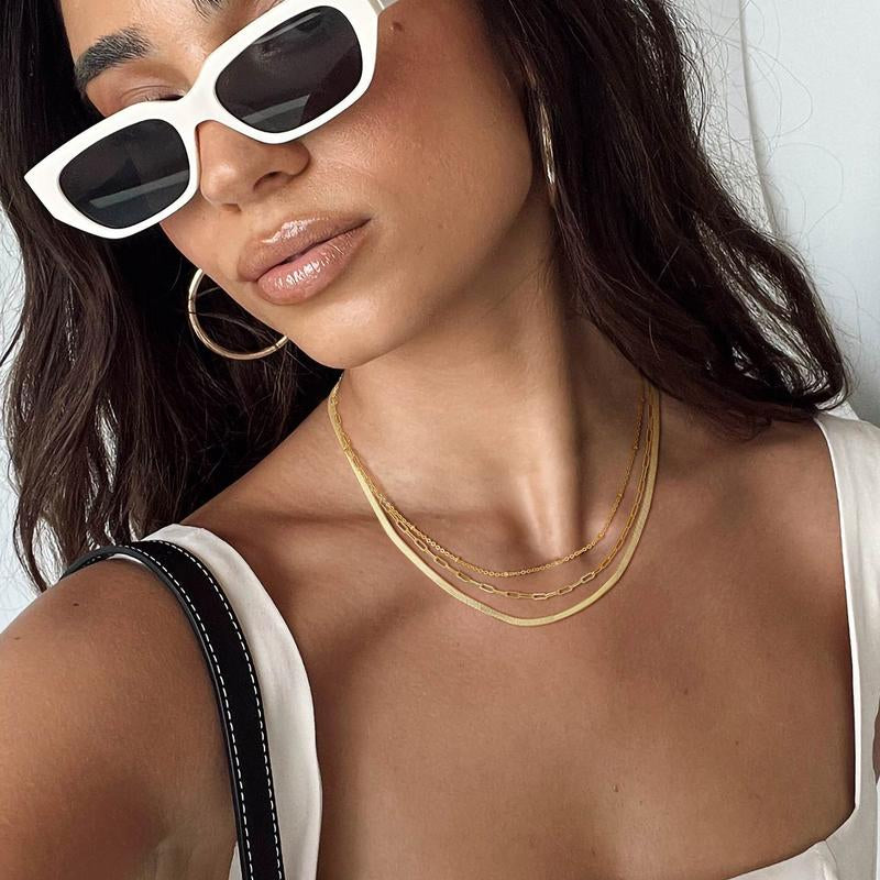 Moodear Multi-Layer Chain Necklace Set